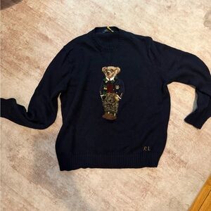 Ralph Lauren Navy Sweater with Bear